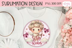 Love strikes sublimation PNG design for Valentine's day Product Image 3