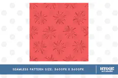 American 4th of July Patriotic Fireworks Seamless Pattern Product Image 2
