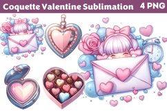 Coquette Valentine Sublimation Clipart PNG Product Image 1