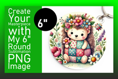 Charming Round Design Keychain PNG , Animals Product Image 1