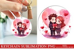 Valentine&#039;s Day Photo Keychain Sublimation PNG Design Product Image 1