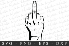 Middle Finger| SVG Cut files | Cricut Product Image 1