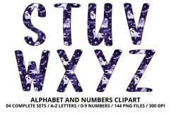 Halloween Alphabet Clipart PNG, watercolor letters doodle Product Image 4
