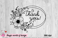Thank you svg clipart Cut File, gratitude wedding svg Product Image 3