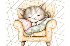 Warm & Fuzzy Mornings PNG Clipart, Cozy Animal Art Download Product Image 4