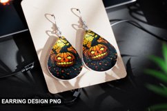 Halloween Stained Glass Pumpkin Earring Design Product Image 1