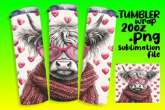 Cheerful Red Heart Cow Sublimation, Joy Product Image 1