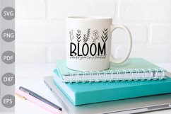 Bloom Where You Are Planted SVG Design / Boho Girl SVG Product Image 3