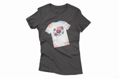 Taegeukgi Mugunghwa Printed T-Shirt Design PNG Korean Product Image 4