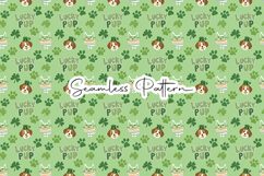 Lucky Pup Shamrock Seamless Pattern - Leprechaun &amp; Clovers Product Image 1