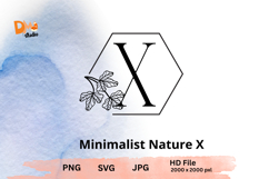 Minimalist Nature Monogram - Elegant Botanical Letter Design Product Image 1