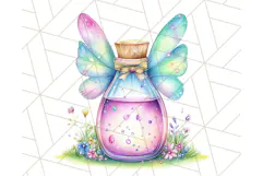 Pastel Fairy Clip Art PNG With Glitter, Rainbow Fairy Png Product Image 4