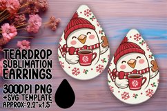 Artful Teardrop Earrings Design Template , Christmas Product Image 1