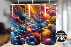 Colored Water Drops Tumbler Warp - Tumbler PNG Design Product Image 1