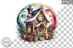 Christmas House Sublimation - Clipart PNG Design Product Image 1