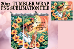 Magical Sublimation 20oz tumbler wrap, Praying Woman Product Image 1