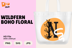 Wildfern Boho Floral Monogram Product Image 1
