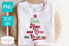 Faith Hope and Love PNG sublimation, Christmas tree PNG Product Image 2