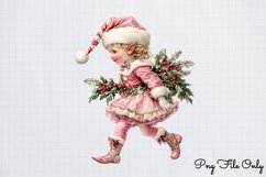 Retro Pink Christmas Sublimation Clipart PNG Product Image 1