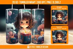 Cute Birthday Tumbler Wraps, Sublimation Wrap Product Image 1