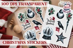 Christmas Sticker Sheet Gothic Dark Winter Holiday PNG Product Image 1