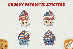 Groovy Patriotic Printable Stickers Bundle PNG. Product Image 7