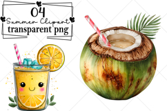 Whimsical Summer Clipart Watercolor PNG Product Image 1