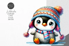 Christmas clipart, Penguin clipart, Winter clipart Product Image 1