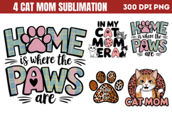Cat Mom Sublimation PNG Product Image 1