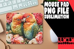 Stylish Floral Bird Theme Mouse Mat Product Image 1