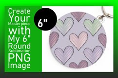 Artistic Circle PNG Coaster Design , Heart Product Image 1