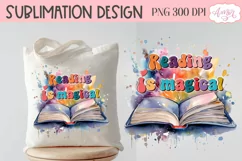 Reading is magical PNG for sublimation |Book lover PNG Product Image 2