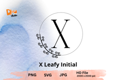 Leafy Initial Monogram - Nature Inspired Letters Product Image 1