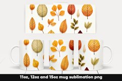 Fall autumn leaves mug wrap sublimation Product Image 1