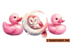 Watercolor Pink Baby Shower Clipart , PNG Product Image 1