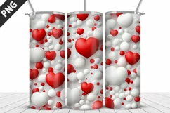 Valentines Love Skinny Tumbler PNG Wrap| Valentines Tumbler Product Image 5