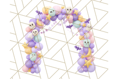 Pastel Halloween Town PNG Clipart, Spooky Shops &amp; Homes Png Product Image 4