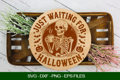 Just waiting for halloween Cutting Board SVG Product Image 1
