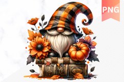 Halloween Gnome Books Sublimation - Halloween Clipart PNG Product Image 1