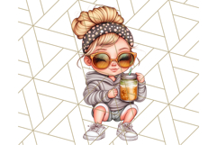 Sassy Mom Coffee PNG Clipart, Messy Bun Mom Life PNGs Product Image 4