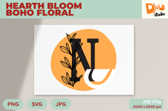 Hearth Bloom Boho Floral Monogram Product Image 1