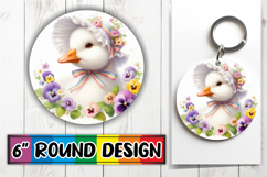 Timeless Keychain Round Style PNG, Goose Product Image 1