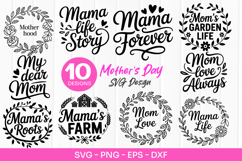 Mama Forever Quotes Mothers Day SVG PNG Product Image 1