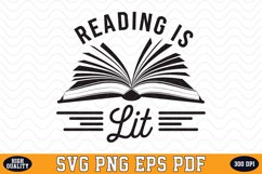 Reading is Lit SVG | Quotes | SVG Cut files Product Image 1
