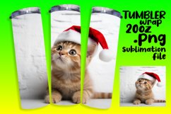 Cozy Winter Cat Charm for Your Tumbler Product Image 1