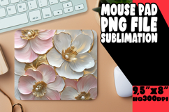 BLISSFUL MOUSE MAT PNG STYLE, 3D Flower Product Image 1