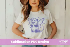 Vintage Funny Sarcastic Coquette Fairy Possum with Wings PNG Product Image 2