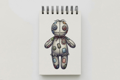 Pastel Patchwork Stitched Doll Halloween Voodoo PNG Product Image 5
