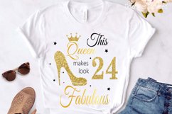 24th birthday svg, Queen Birthday 24th Svg, 24th Birthday sv Product Image 3