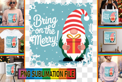 Dazzling TSHIRT Magic PNG, Holiday Gnome Product Image 1